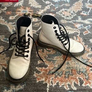 Dr. Martens White Leather Men's Boots
